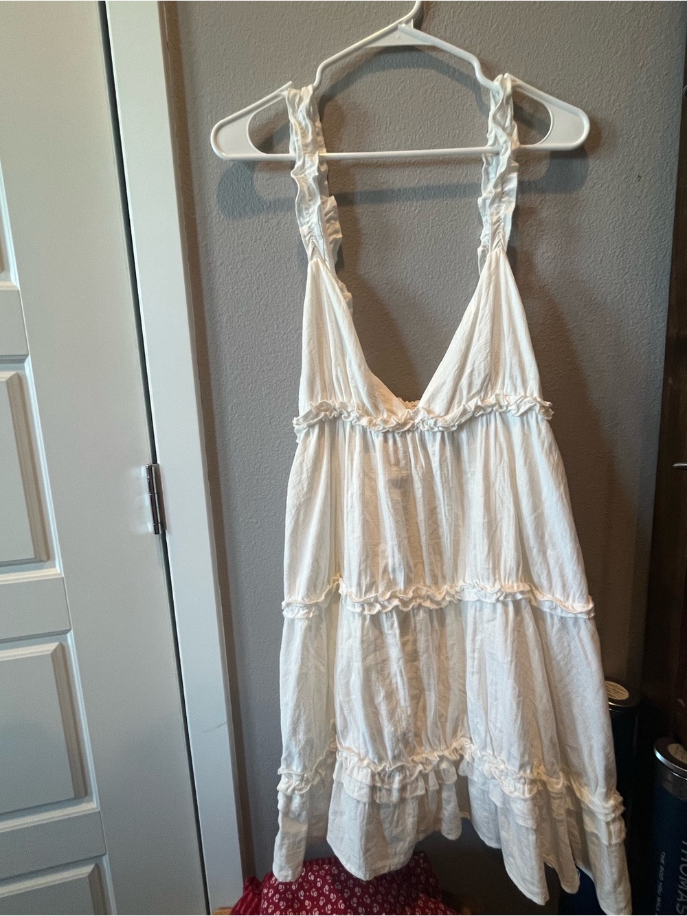 Princess Polly White Ruffled Tiered Dress or beach coverup